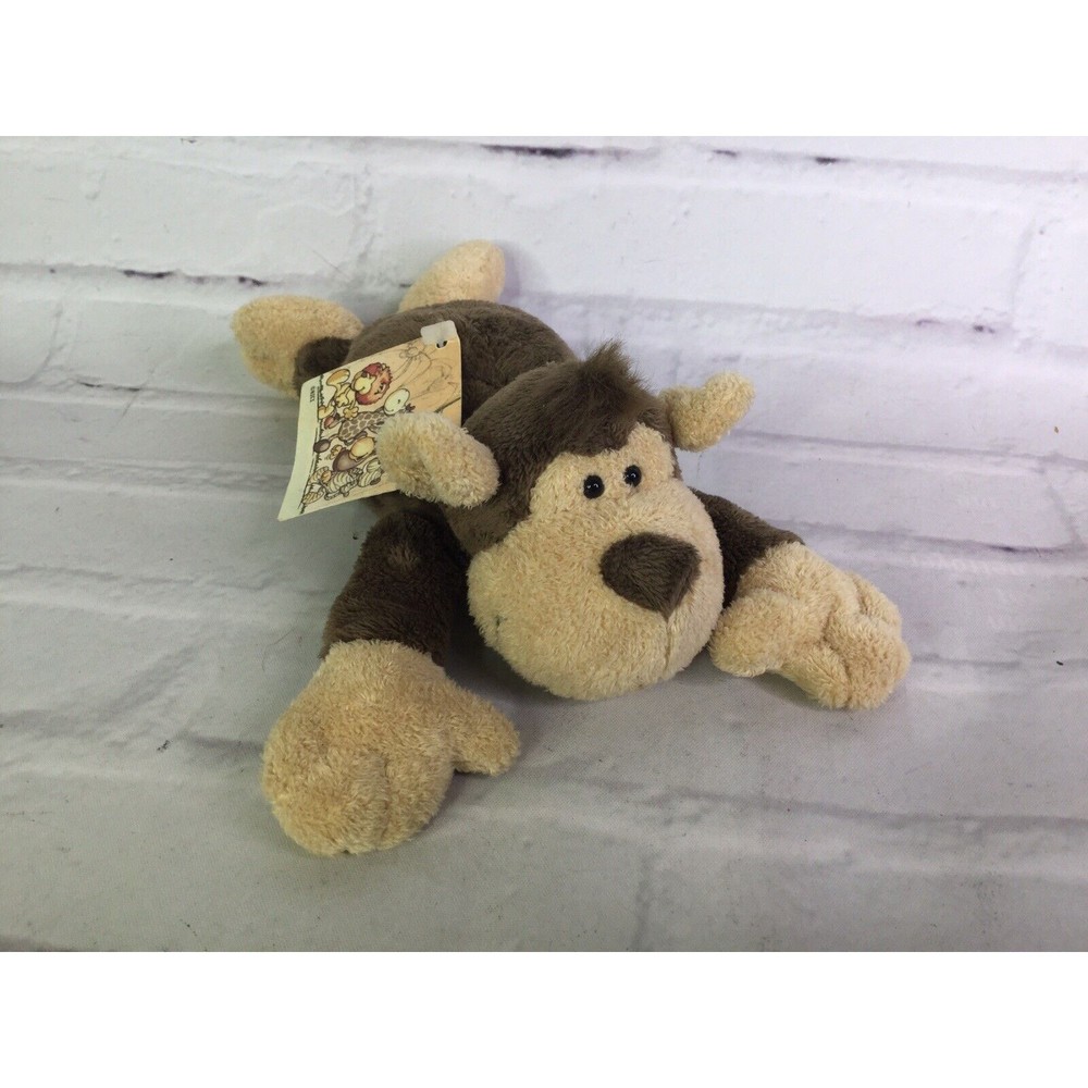 NICI Monkey Stuffed Animal Plush Brown Small Toy RARE